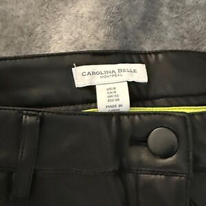 Carolina Belle - Montreal faux leather Black pants size 8